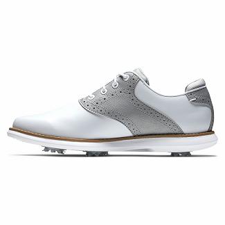 Scarpe Golf Footjoy Donna Traditions Spikes Bianche/Grigie Italia WHK042658